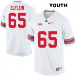 Youth NCAA Ohio State Buckeyes Pat Elflein #65 College Stitched Authentic Nike White Football Jersey TG20I26IB